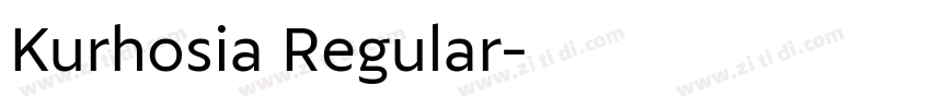 Kurhosia Regular字体转换